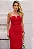 VESTIDO JULIANA TUBINHO COM PREGAS FRENTE - VERMELHO - Imagem 2