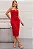 VESTIDO JULIANA TUBINHO COM PREGAS FRENTE - VERMELHO - Imagem 3