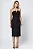 VESTIDO JULIANA TUBINHO COM PREGAS FRENTE - PRETO - Imagem 1