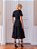 VESTIDO SILVIA COM GUIPIR E COM FAIXA - PRETO - Imagem 2