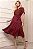 VESTIDO SILVIA COM GUIPIR E COM FAIXA - VINHO - Imagem 1