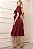 VESTIDO SILVIA COM GUIPIR E COM FAIXA - VINHO - Imagem 3