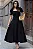 VESTIDO MIDI BRUNA MANGA BUFANTE C/ BARBATANA - PRETO - Imagem 1