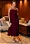 VESTIDO JESSICA COM DETALHE FLOR NA CINTURA - VINHO - Imagem 1
