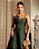 VESTIDO BARBARA ZIBELINE ALÇAS FINAS - VERDE ESMERALDA - Imagem 2