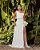 VESTIDO KAMILLA NOIVINHAS CREPE UM OMBRO - OFF WHITE - Imagem 1