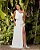 VESTIDO KAMILLA NOIVINHAS CREPE UM OMBRO - OFF WHITE - Imagem 2