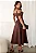 VESTIDO MIDI OMBRO A OMBRO COM ALÇA SANDRA - MARROM - Imagem 4
