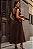 VESTIDO KÁTIA LONGUETE COM ALÇA E LAÇOS  - MARROM - Imagem 6