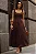 VESTIDO KÁTIA LONGUETE COM ALÇA E LAÇOS  - MARROM - Imagem 5