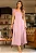 VESTIDO KÁTIA LONGUETE COM ALÇA E LAÇOS  - ROSA - Imagem 1