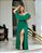 VESTIDO OMBRO A OMBRO KAROLINE PLUS - VERDE ESMERALDA - Imagem 1