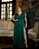 VESTIDO DE FESTA GARDÊNIA DECOTE V LUREX CRISTAL - VERDE ESMERALDA - Imagem 1