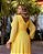 VESTIDO DE FESTA PAOLA MANGA LONGA DETALHE BUSTO - AMARELO - Imagem 3