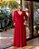 VESTIDO DE FESTA PAOLA MANGA LONGA DETALHE BUSTO - VERMELHO - Imagem 1