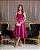 VESTIDO MIDI SINGAPURA ZIBELINE FAIXA AMARRAÇÃO - FÚCSIA - Imagem 2