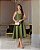 VESTIDO MIDI SINGAPURA ZIBELINE FAIXA AMARRAÇÃO - VERDE OLIVA - Imagem 1