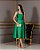 VESTIDO MIDI SINGAPURA ZIBELINE FAIXA AMARRAÇÃO - VERDE ESMERALDA - Imagem 1