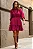 VESTIDO INDYRA CREPE COM BABADO E BOTÃO - BORDÔ - Imagem 4