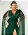 VESTIDO TAYLOR PLUS SIZE MANGA AMPLA LUREX - VERDE ESMERALDA - Imagem 2