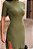 VESTIDO BRIGHTON CANELADO DETALHE FENDA - VERDE MILITAR - Imagem 4