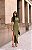 VESTIDO BRIGHTON CANELADO DETALHE FENDA - VERDE MILITAR - Imagem 1
