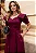 VESTIDO MIDI KAREN COM GOLA E FAIXA - VINHO - Imagem 4