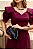 VESTIDO MIDI KAREN COM GOLA E FAIXA - VINHO - Imagem 2
