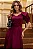 VESTIDO MIDI KAREN COM GOLA E FAIXA - VINHO - Imagem 3