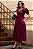 VESTIDO MIDI KAREN COM GOLA E FAIXA - VINHO - Imagem 6