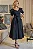 VESTIDO MIDI KAREN COM GOLA E FAIXA - PRETO - Imagem 1