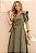 VESTIDO MIDI KAREN COM GOLA E FAIXA - VERDE - Imagem 3