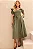 VESTIDO MIDI KAREN COM GOLA E FAIXA - VERDE - Imagem 1