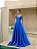VESTIDO DE FESTA ZIBELINE FINLÃNDIA DECOTE QUADRADO - AZUL ROYAL - Imagem 1