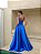 VESTIDO DE FESTA ZIBELINE FINLÃNDIA DECOTE QUADRADO - AZUL ROYAL - Imagem 4