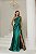 VESTIDO DE FESTA KEILA CREPE ACETINADO - VERDE ESMERALDA - Imagem 2