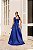 VESTIDO DE FESTA VERSALHES ZIBELINE UM OMBRO - AZUL ROYAL - Imagem 1