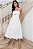 VESTIDO MIDI AMANDA DETALHE VAZADO COM BOLSOS - OFF WHITE - Imagem 1