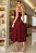 VESTIDO MIDI AMANDA DETALHE VAZADO COM BOLSOS - VINHO - Imagem 3