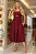 VESTIDO MIDI AMANDA DETALHE VAZADO COM BOLSOS - VINHO - Imagem 1