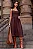 VESTIDO KARINE MIDI COM PREGAS NA SAIA - MARROM - Imagem 4