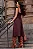 VESTIDO KARINE MIDI COM PREGAS NA SAIA - MARROM - Imagem 2