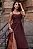 VESTIDO KARINE MIDI COM PREGAS NA SAIA - MARROM - Imagem 3