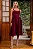 VESTIDO KARINE MIDI COM PREGAS NA SAIA - VINHO - Imagem 1