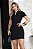 VESTIDO ADELE TUBINHO COM MANGA CURTA COM DETALHE METAL - PRETO - Imagem 2