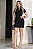 VESTIDO ADELE TUBINHO COM MANGA CURTA COM DETALHE METAL - PRETO - Imagem 4