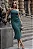 VESTIDO EDNA CANELADO UM OMBRO DETALHE FIVELA - VERDE - Imagem 1