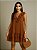 VESTIDO DECOTE V BABADO BOSS SOUL - BROWN - Imagem 1