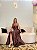 VESTIDO DE FESTA GLAM CREPE ACETINADO - MARROM - Imagem 3