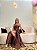 VESTIDO DE FESTA GLAM CREPE ACETINADO - MARROM - Imagem 2